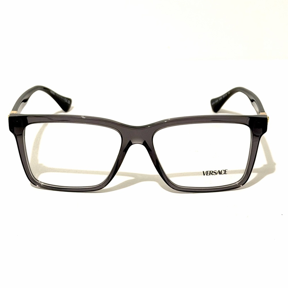 Versace Dark Gray Rectangular Eyewear - image 8